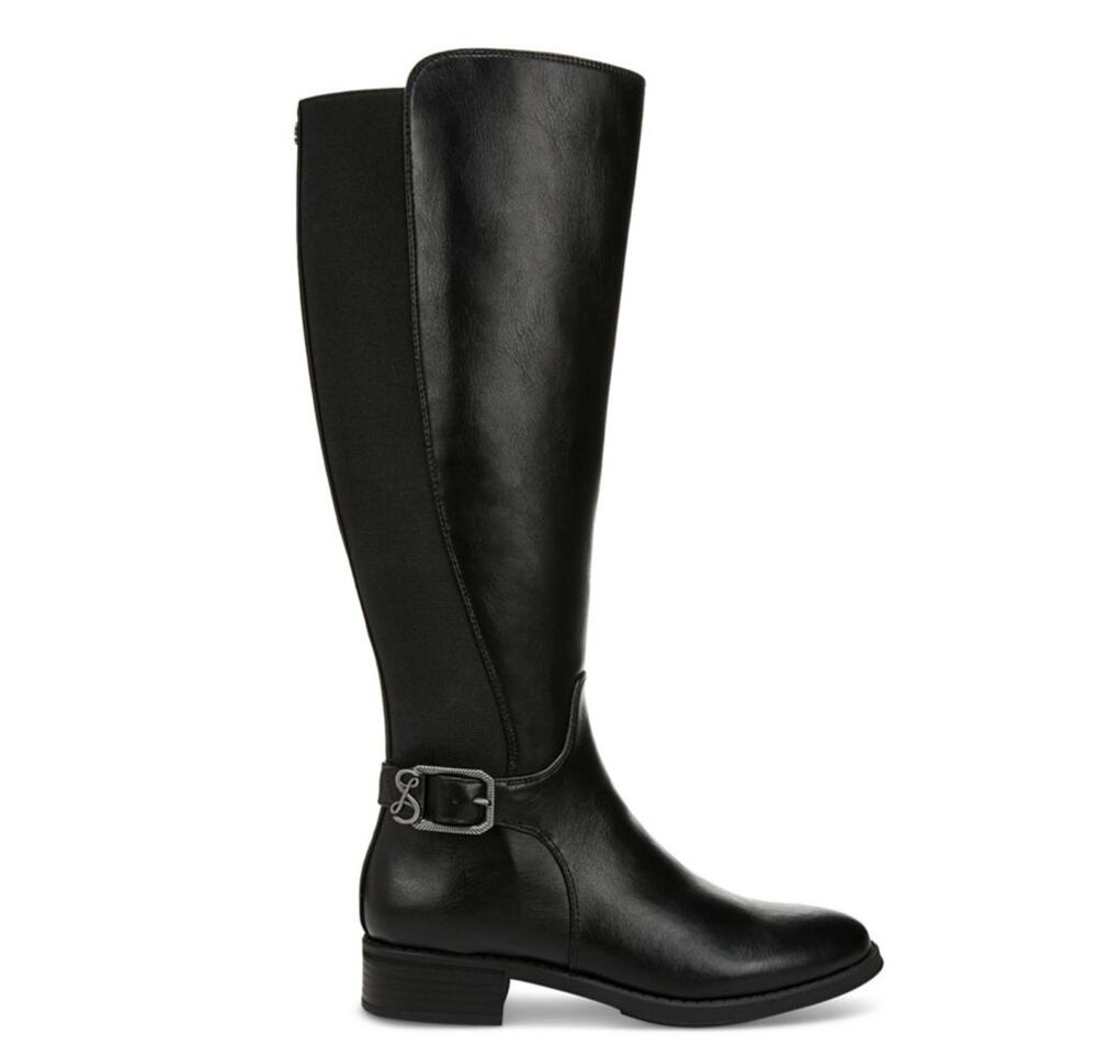 NIB Sam And Libby Percy Regular Calf Knee High Riding Boots Black 9